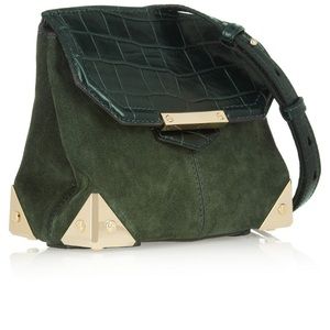 Alexander Wang Marion green suede crossbody bag